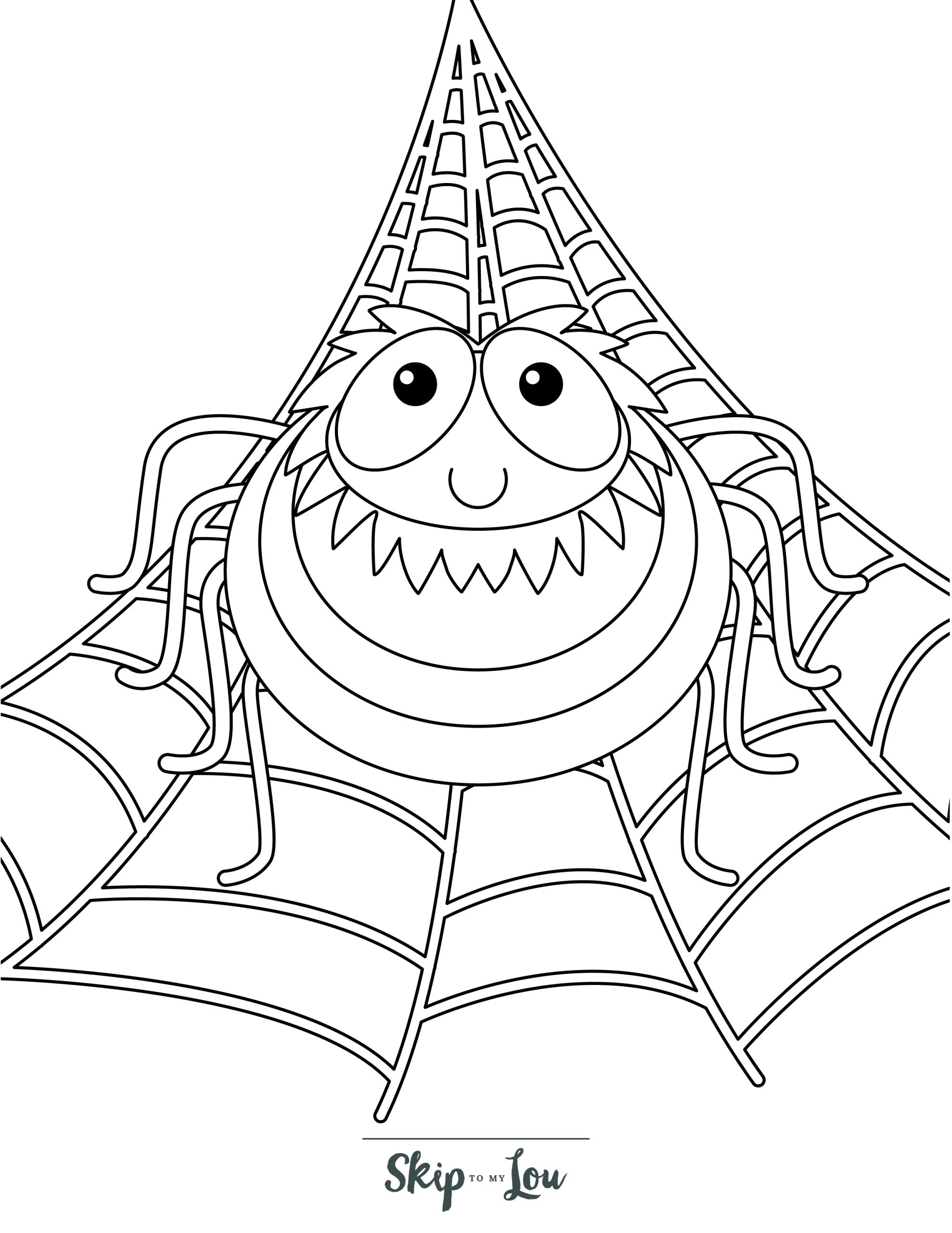 Spider coloring pages free printable pdf sheets skip to my lou