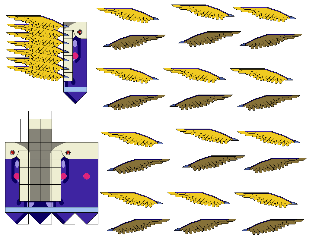 Lucemon larva paper toy free printable papercraft templates