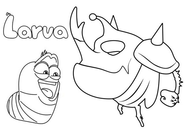 Top ten cute larva coloring pages for kind kids cartoon coloring pages love coloring pages coloring pages