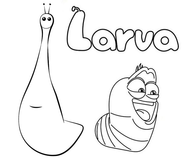 Top ten cute larva coloring pages for kind kids