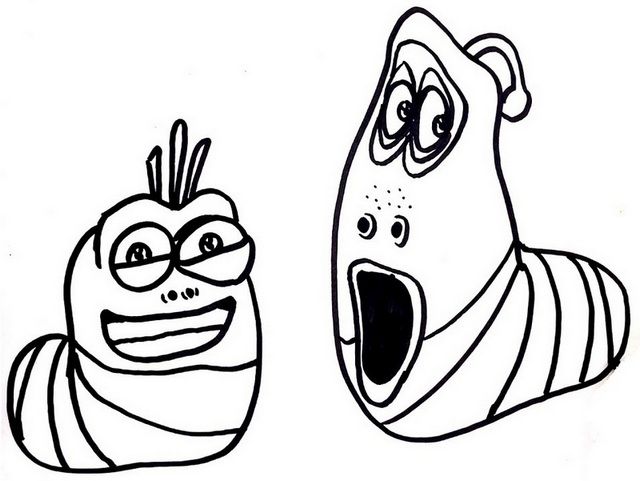Top ten cute larva coloring pages for kind kids