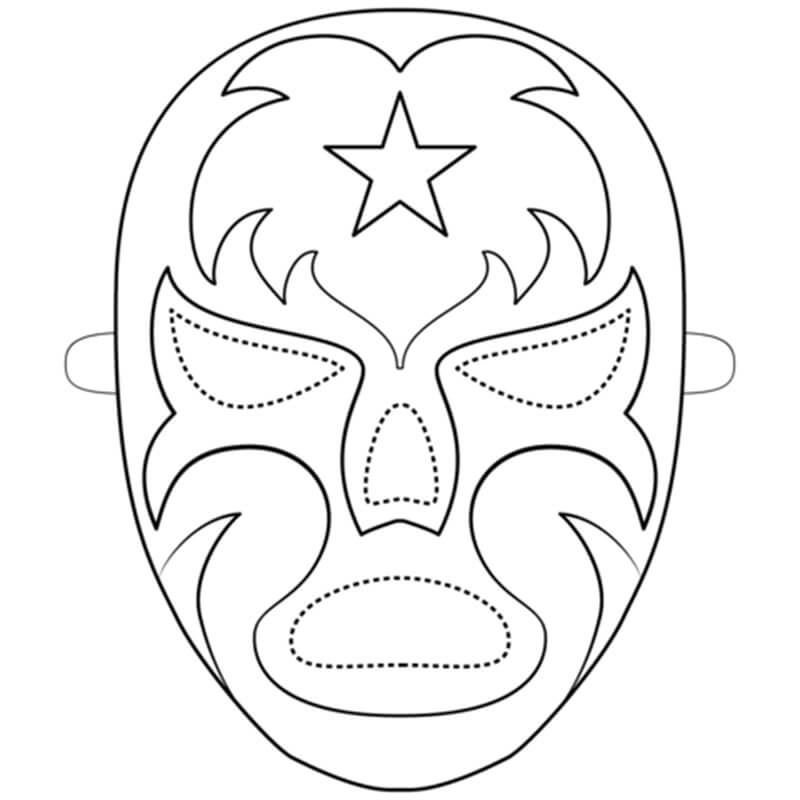 Luchador mask fãrbung seite
