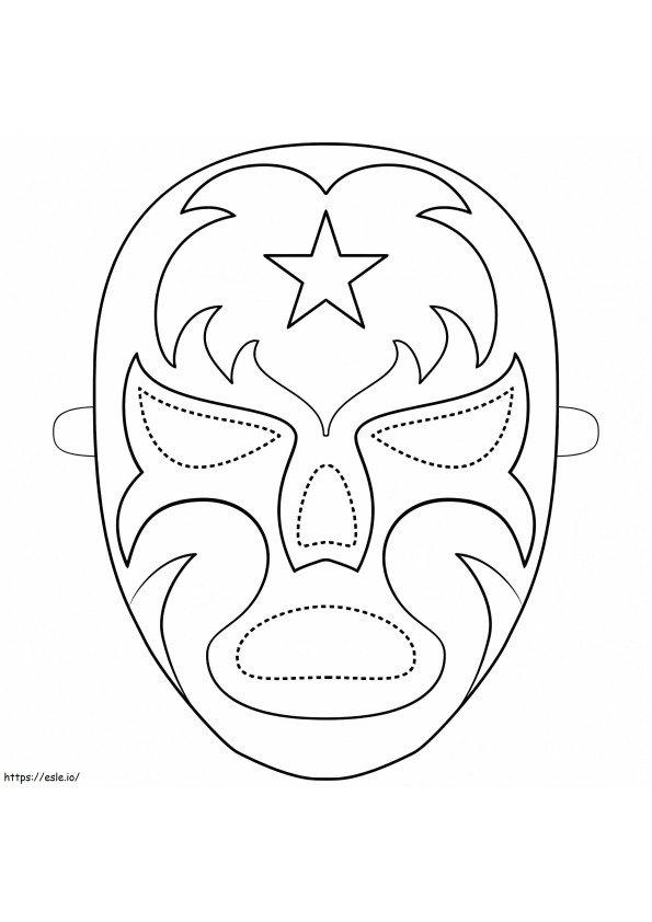 Wrestler mask coloring page