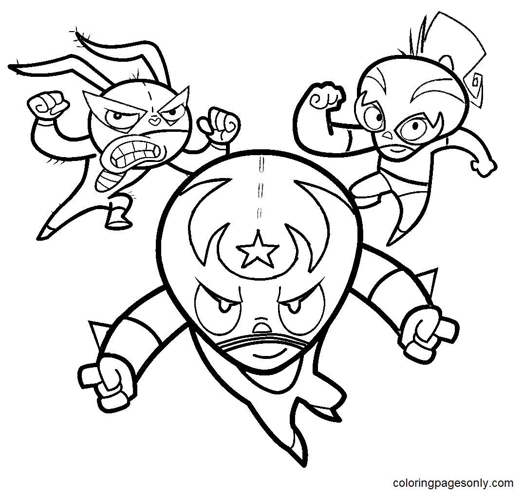 Mucha lucha coloring pages printable for free download