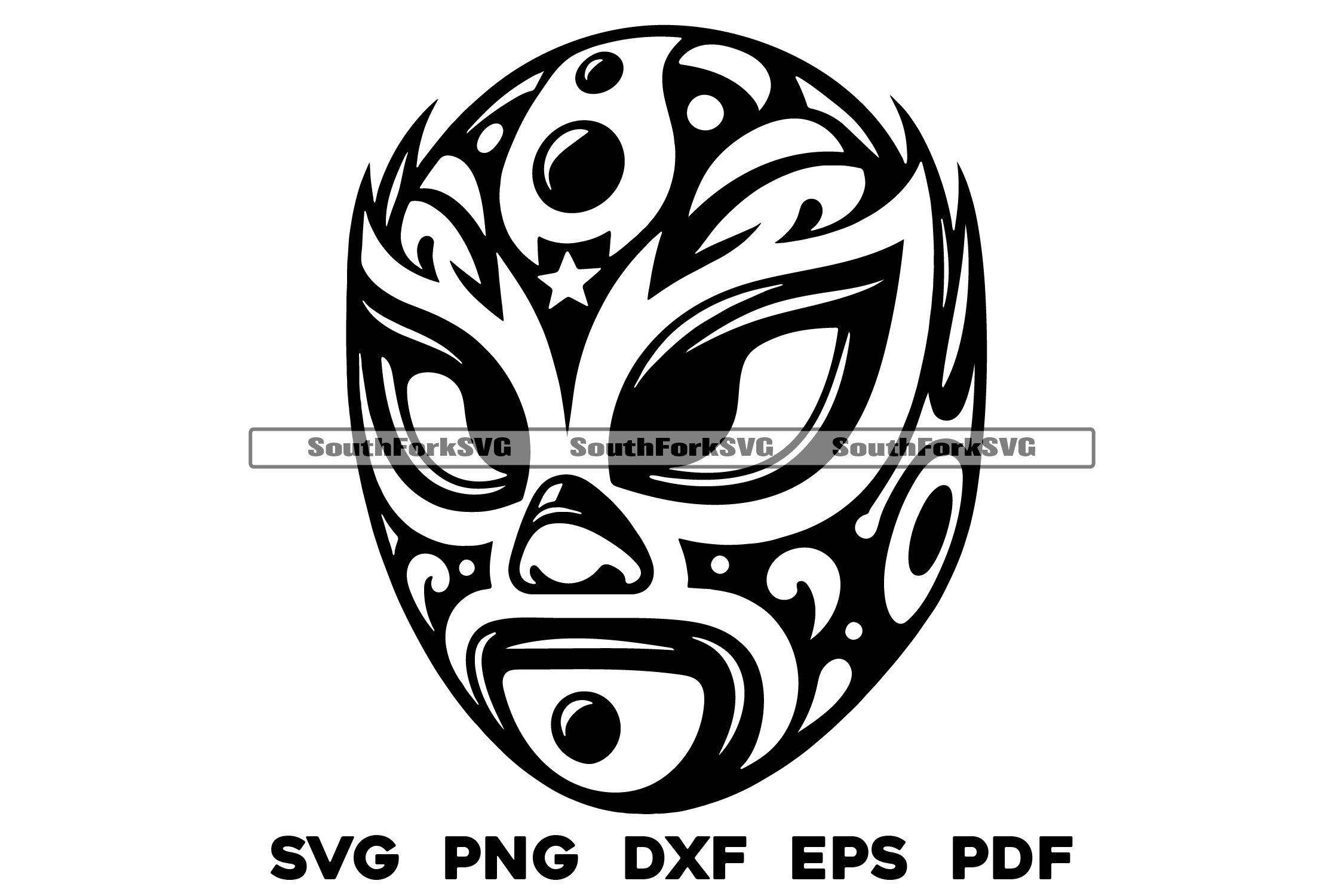 Luchador wrestling mask design svg png dxf eps pdf