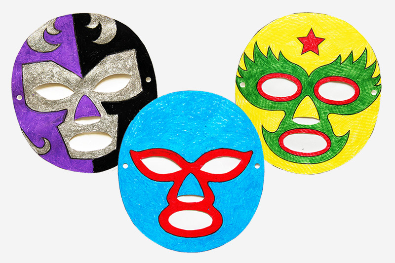 Luchador mask templates free printable templates coloring pages