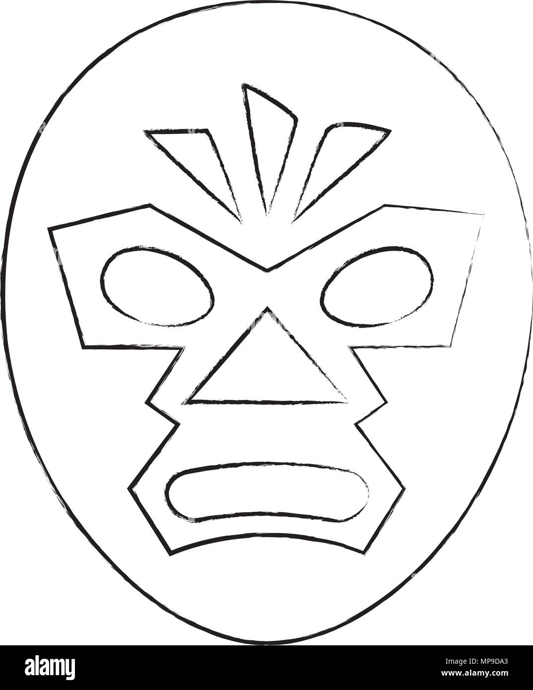 Wrestler mask icon over white background vector illustration stock vector image art