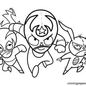 Mucha lucha coloring pages printable for free download