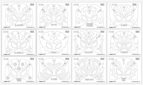 Lucha libre printable mask kit be a wrestler â