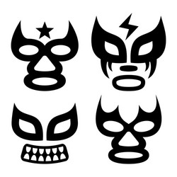 Luchador mask vector images over