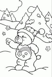 Free care bears coloring pages to color