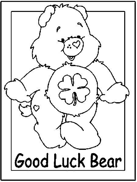Good luck bear coloring pages glãcksbãrchis basteln glãck