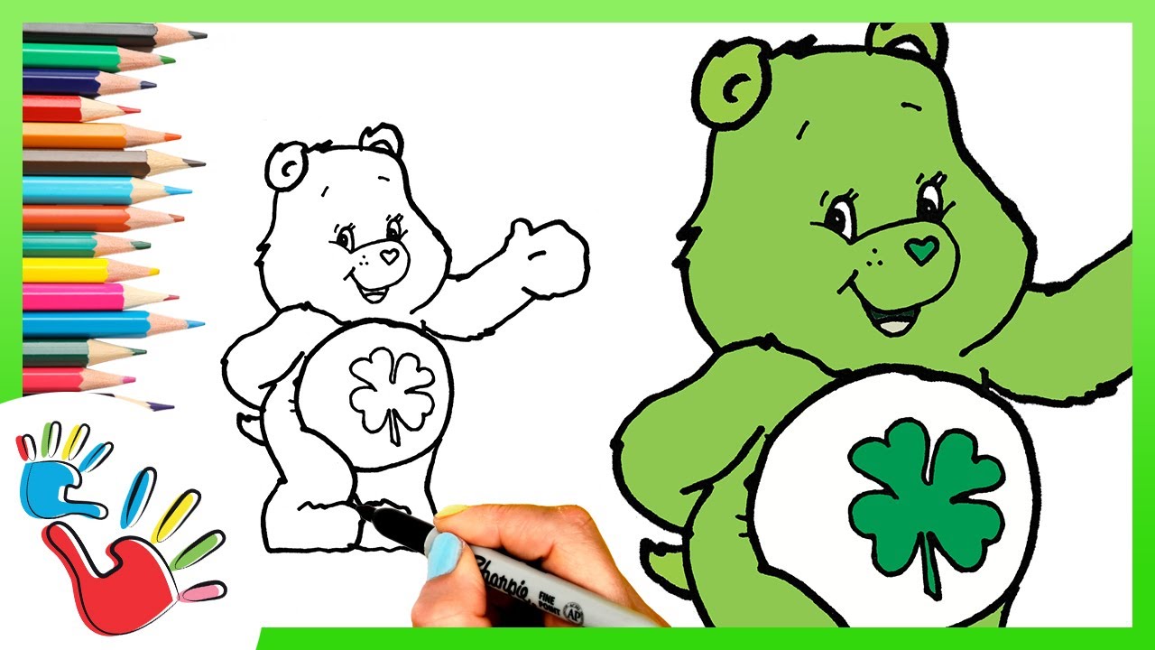 How to draw lucky bear fro care bears easy step