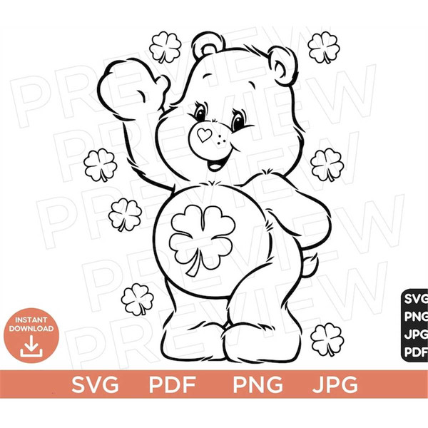 Care bears svg rainbow bear svg rainbow bear care svg hap