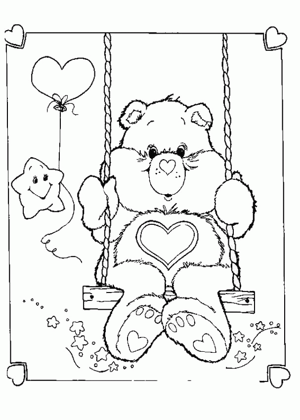 Lucky care bear coloring pages