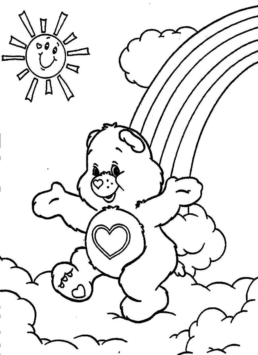 Free printable care bear coloring pages for kids