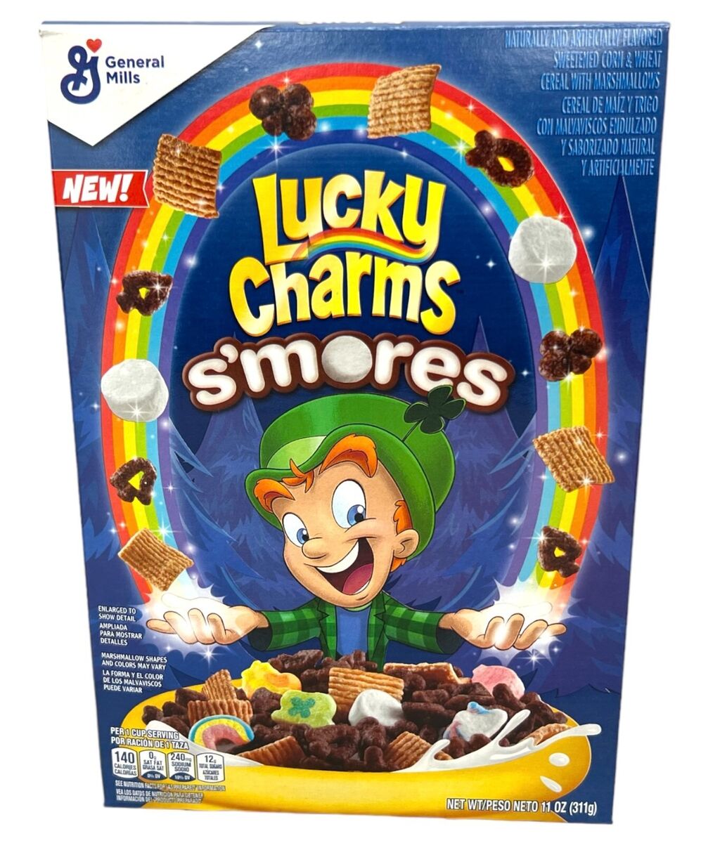 Lucky charms smores sweetened corn wheat cereal w marshmallows general mills