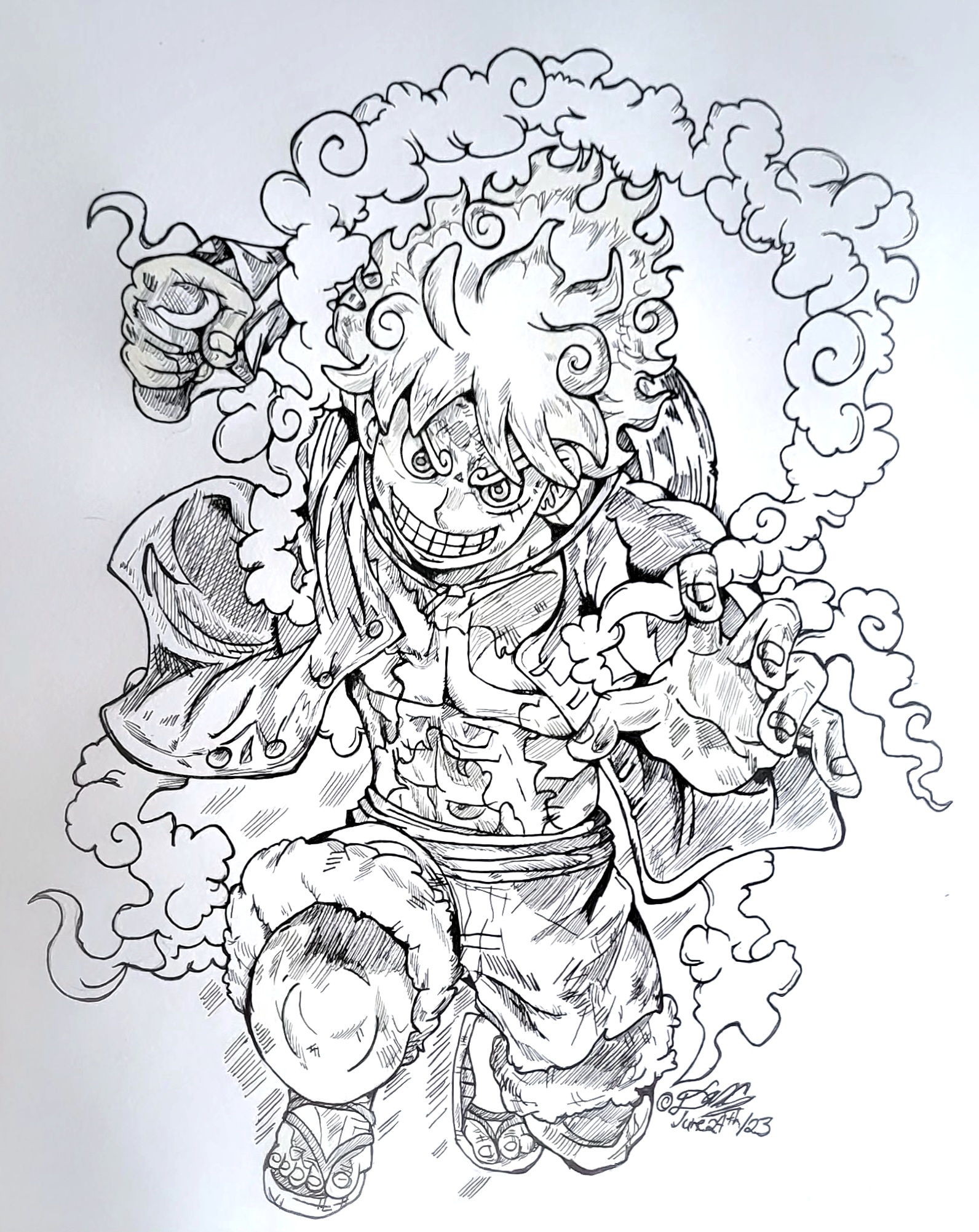 Monkey d luffy gear joy boy pt of by artdude on