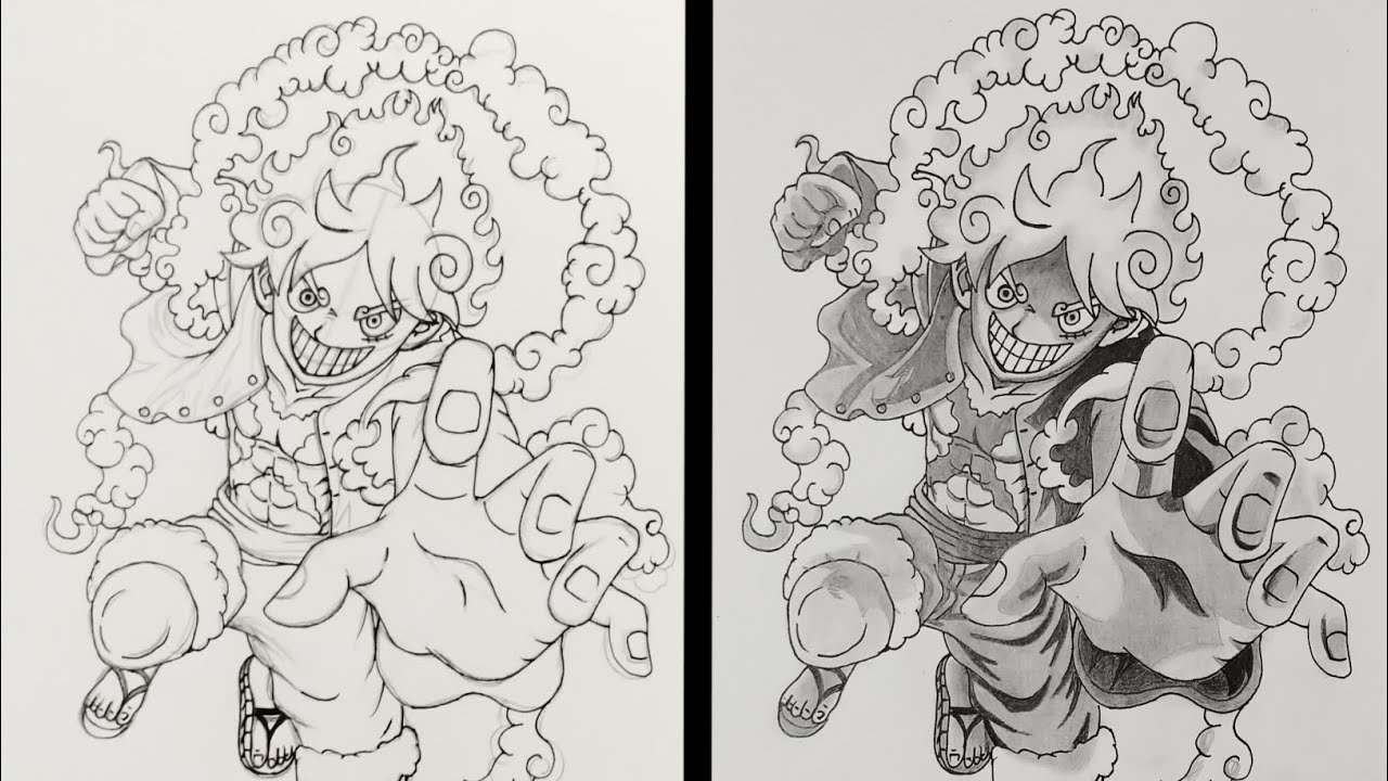 How to draw luffy gear one piece