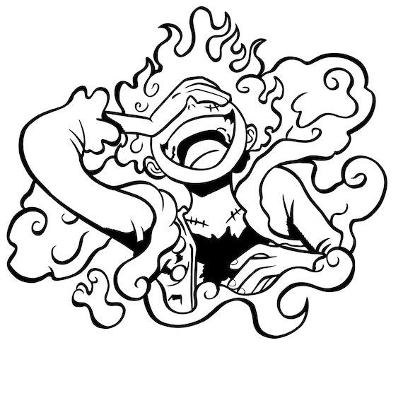 Gear luffy vinyl decal one piece anime sticker monkey d luffy laptop decal anime fan art