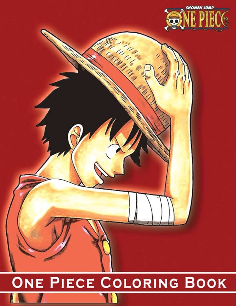 One piece coloring book anime coloring books one piece for luffy and friends fans one of the most famous manga in the world for kids and adults manga anime books