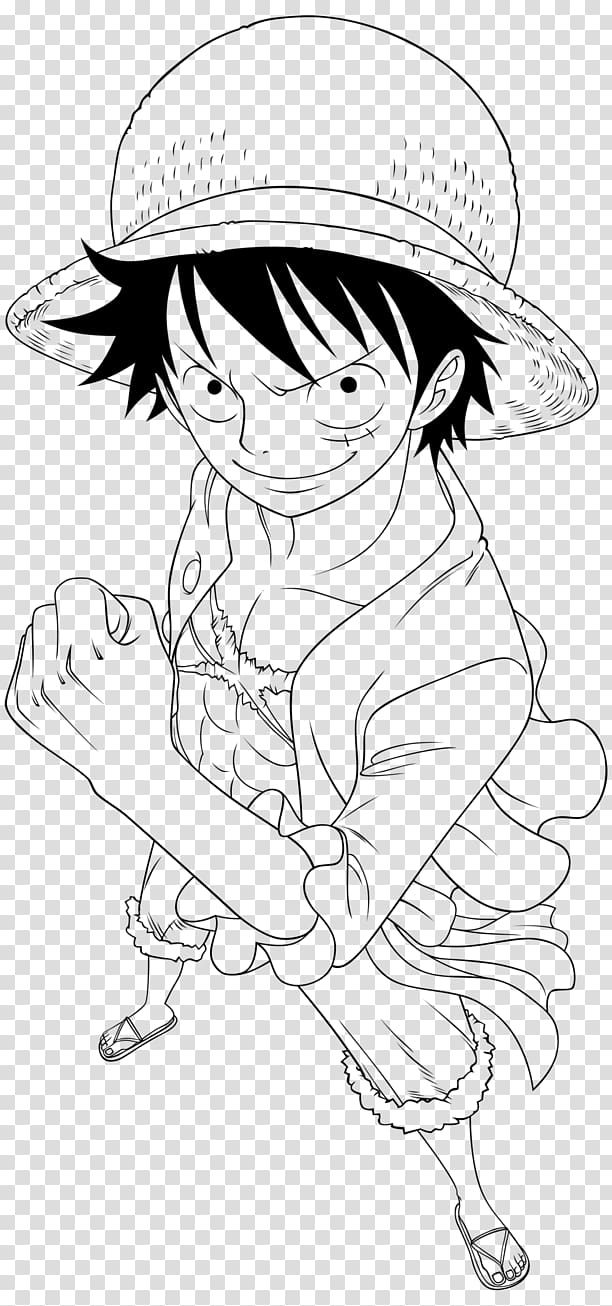 Free line art monkey d luffy drawing manga transparent background png clipart