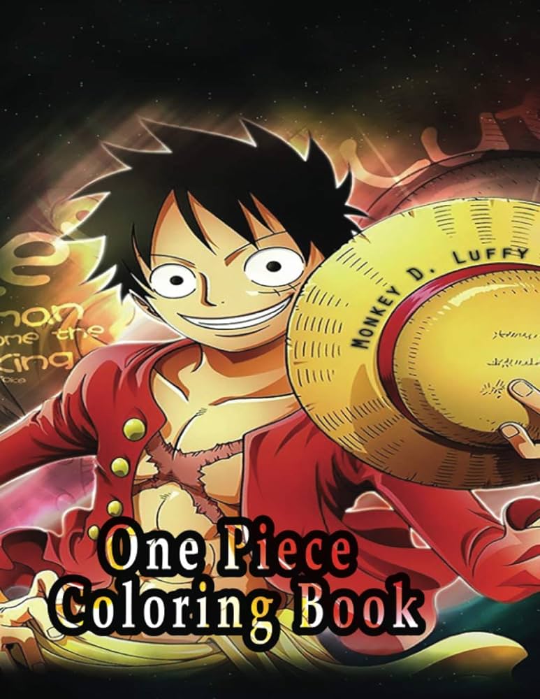 One piece coloring book anime coloring books for luffy and friends fans paperback color one of the most famous manga in the world for kids and adults luffy one piece