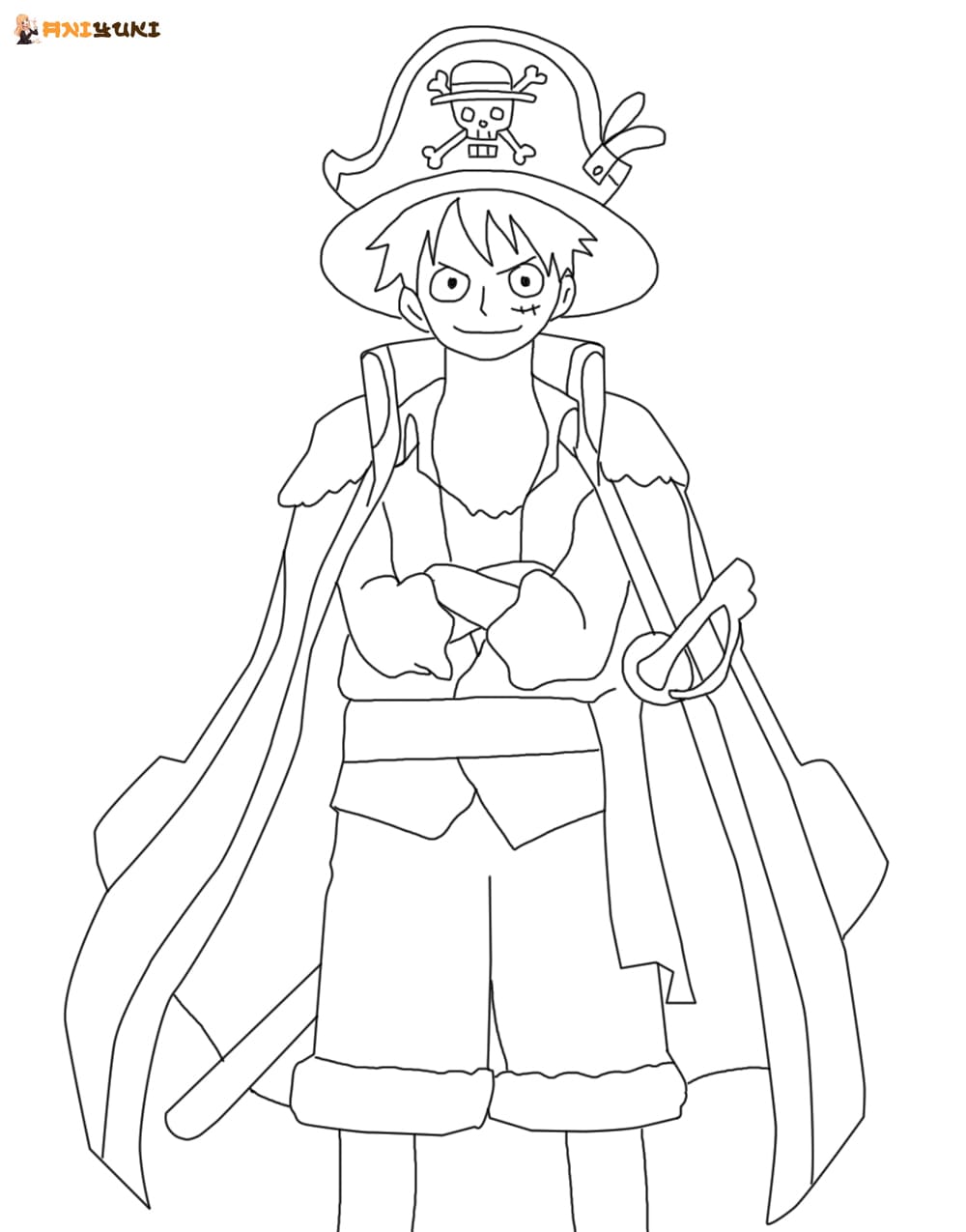 Monkey d luffy coloring pages