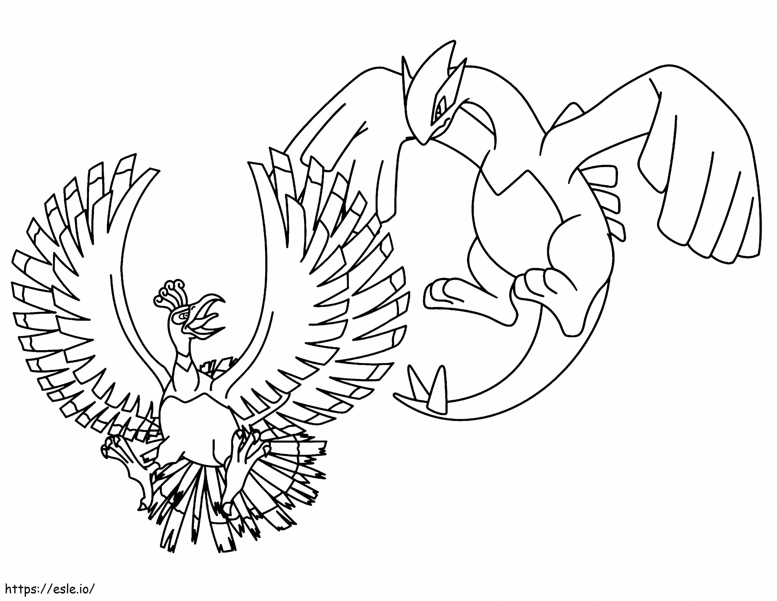 I have oh and lugia coloring page