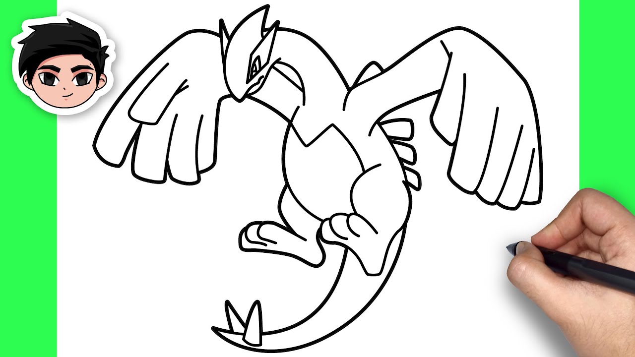 How to draw lugia pokemon