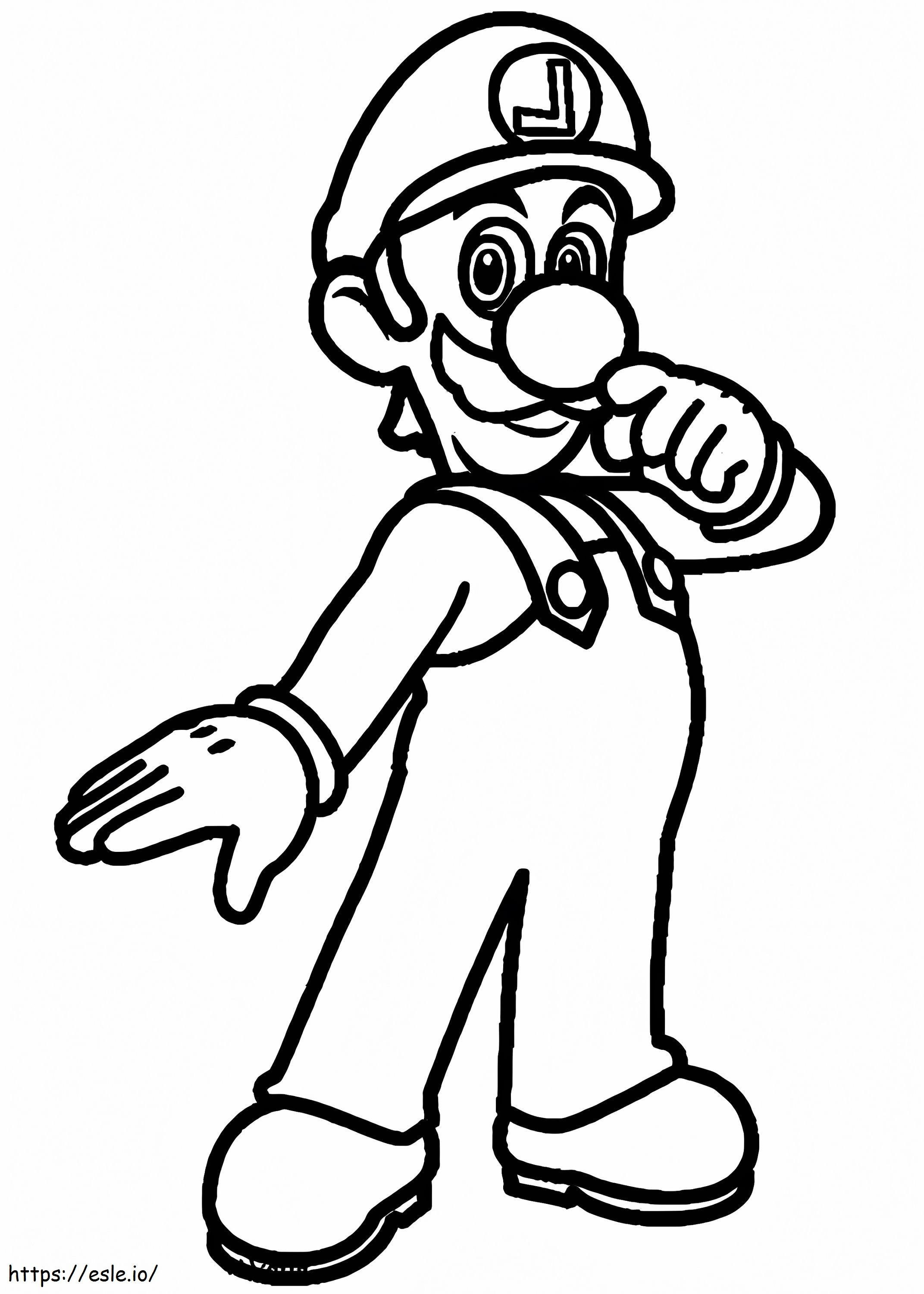 Luigi de super mar coloring page