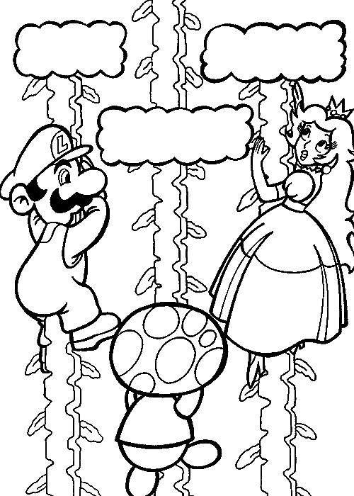 Luigi coloring pages printable for free download