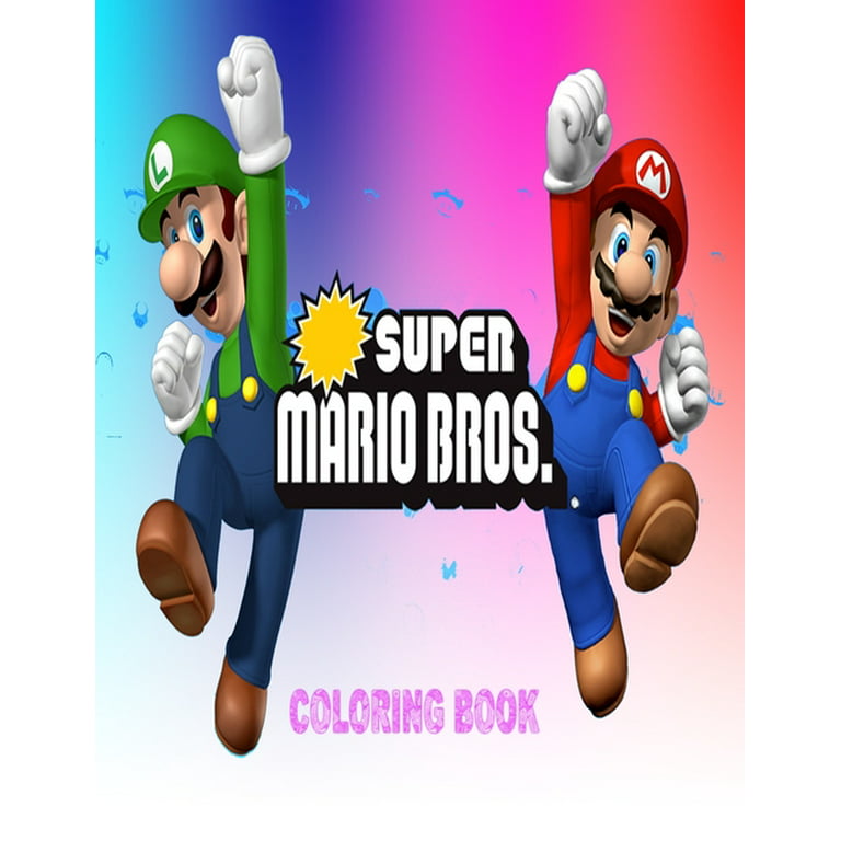 Super mario bros coloring book over pages of high quality super mario bros colouring designs for kids and adults