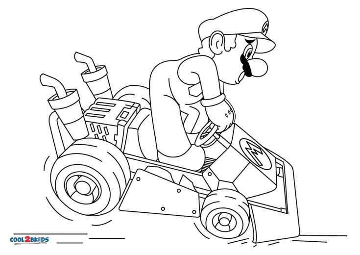 Free printable mario kart coloring pag for kids mario kart coloring pag for kids mario coloring pag