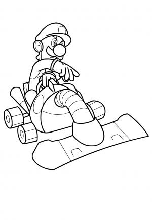 Free printable mario kart coloring pages for adults and kids