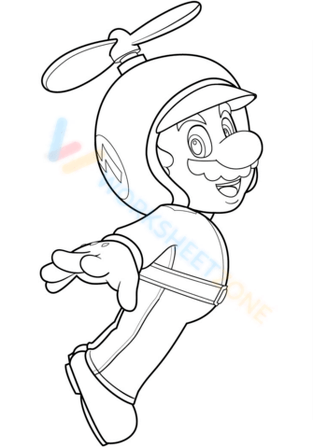 Free collection of mario coloring pages for kids