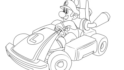 Mario kart free coloring pages for kids to print