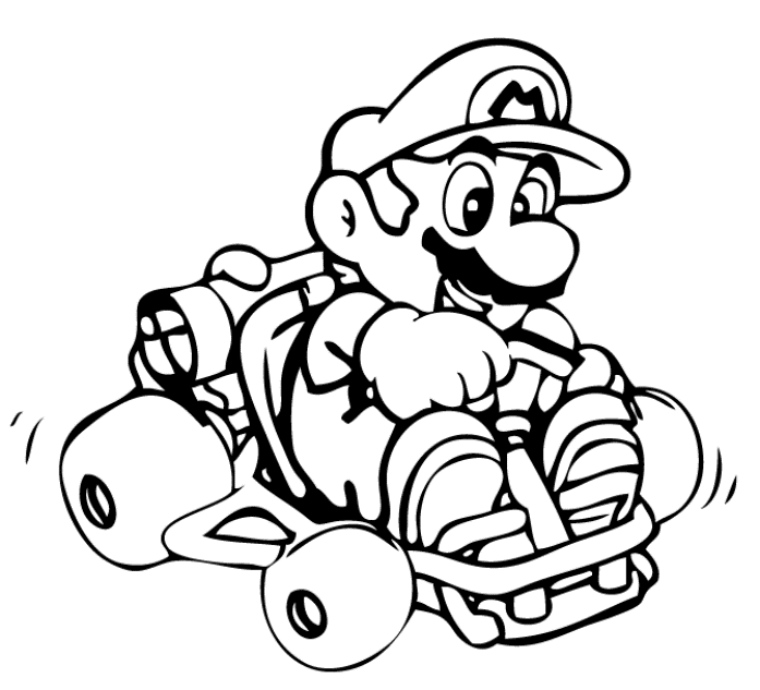 Mario kart printable coloring pages