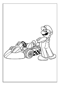 Printable mario kart coloring pages the perfect activity for kids of all ages