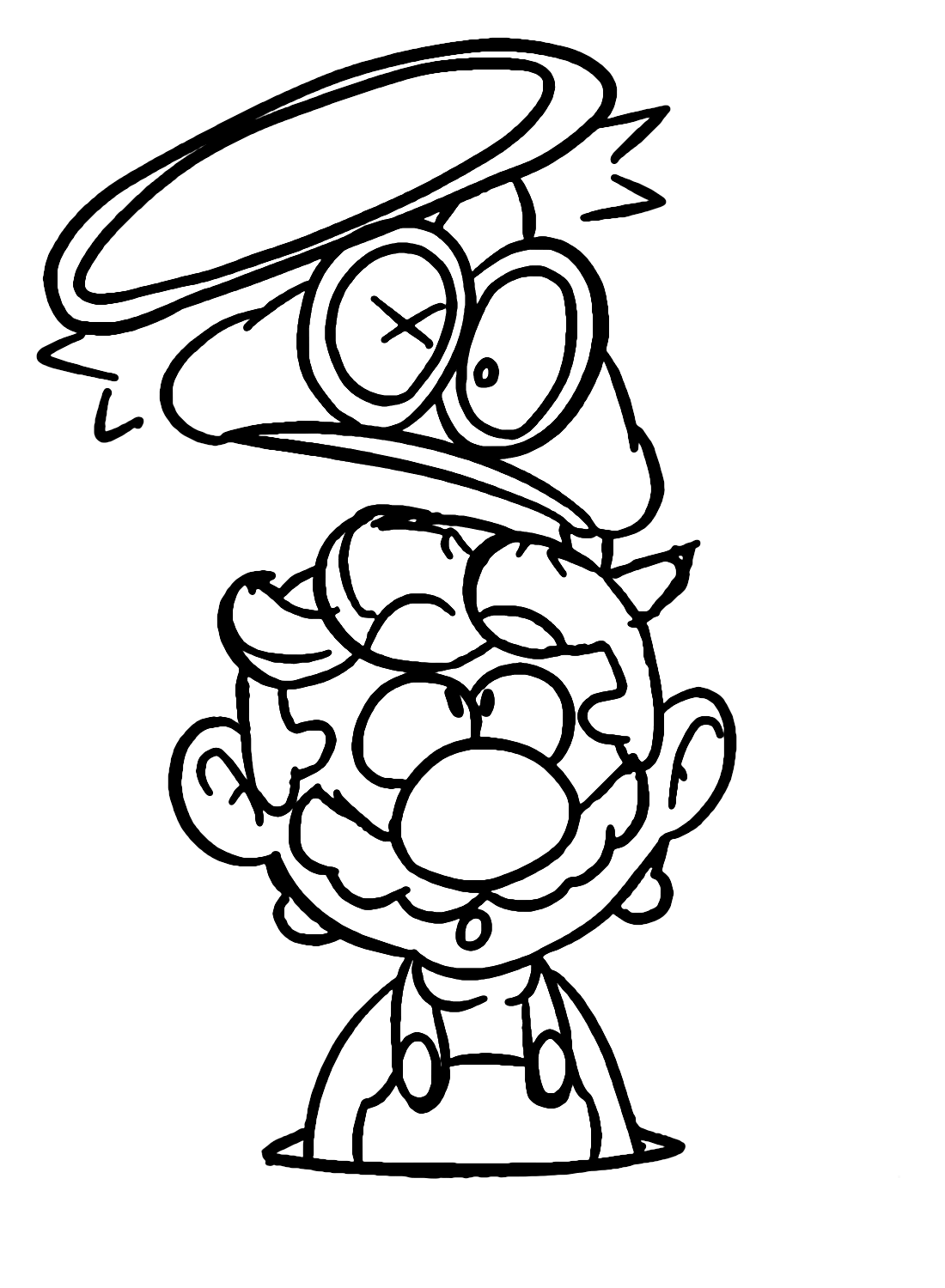Super mario odyssey coloring pages printable for free download