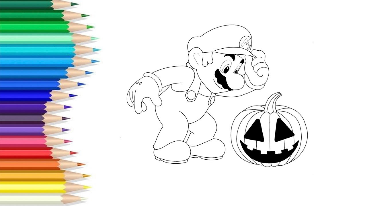 How to coloring super ario halloween