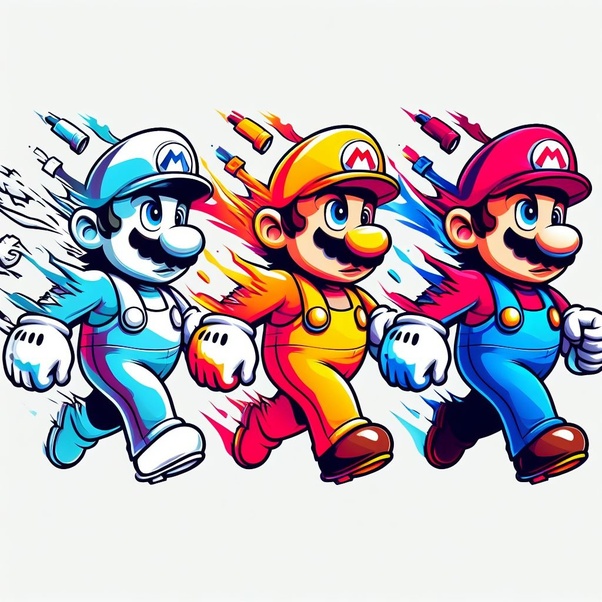 Why did the color of marios clothes change