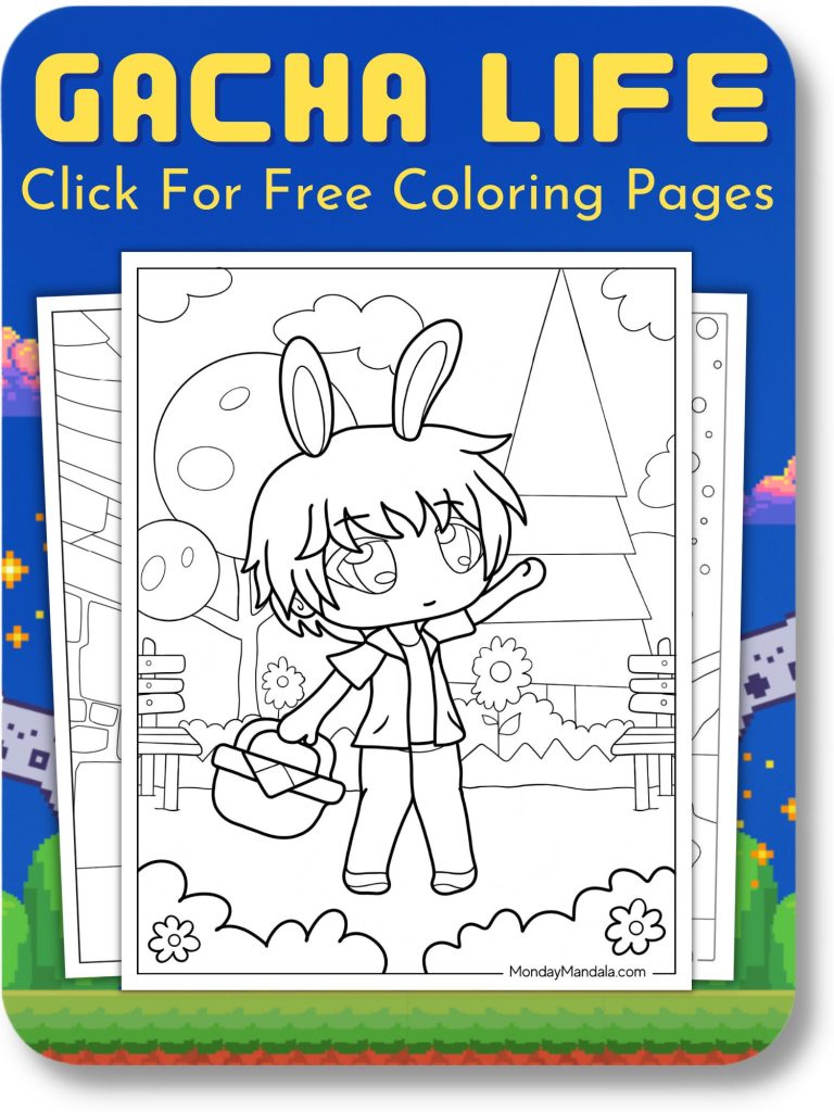 Video game coloring pages free pdf printables