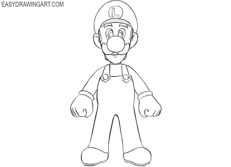 How to draw luigi