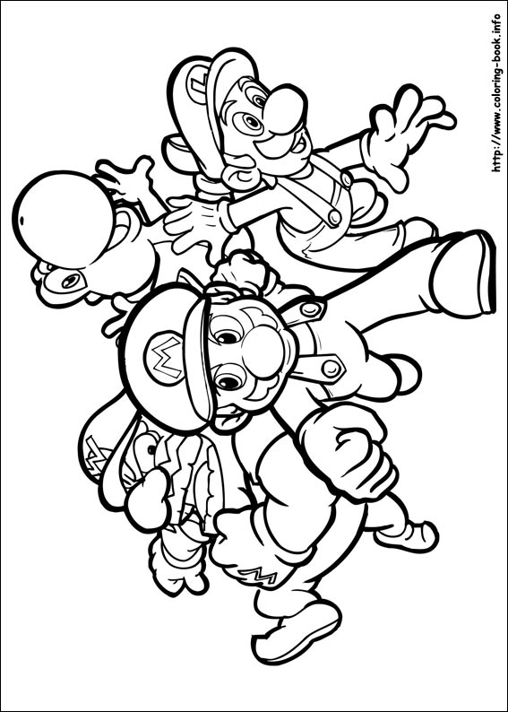 Super mario bros coloring picture