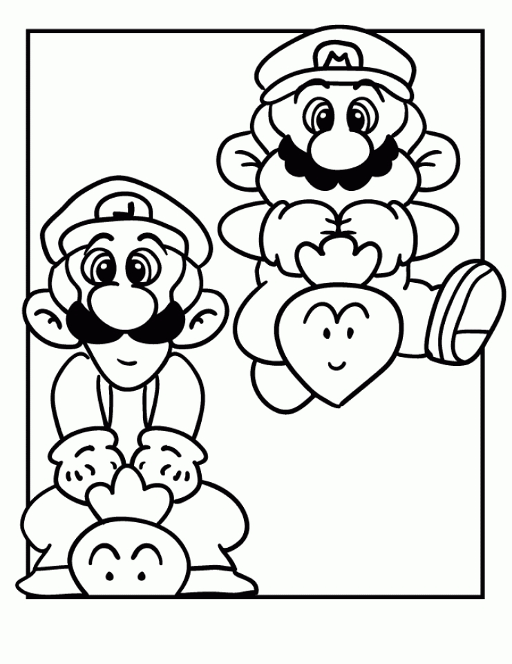 Get this mario and luigi coloring pages printable hnc