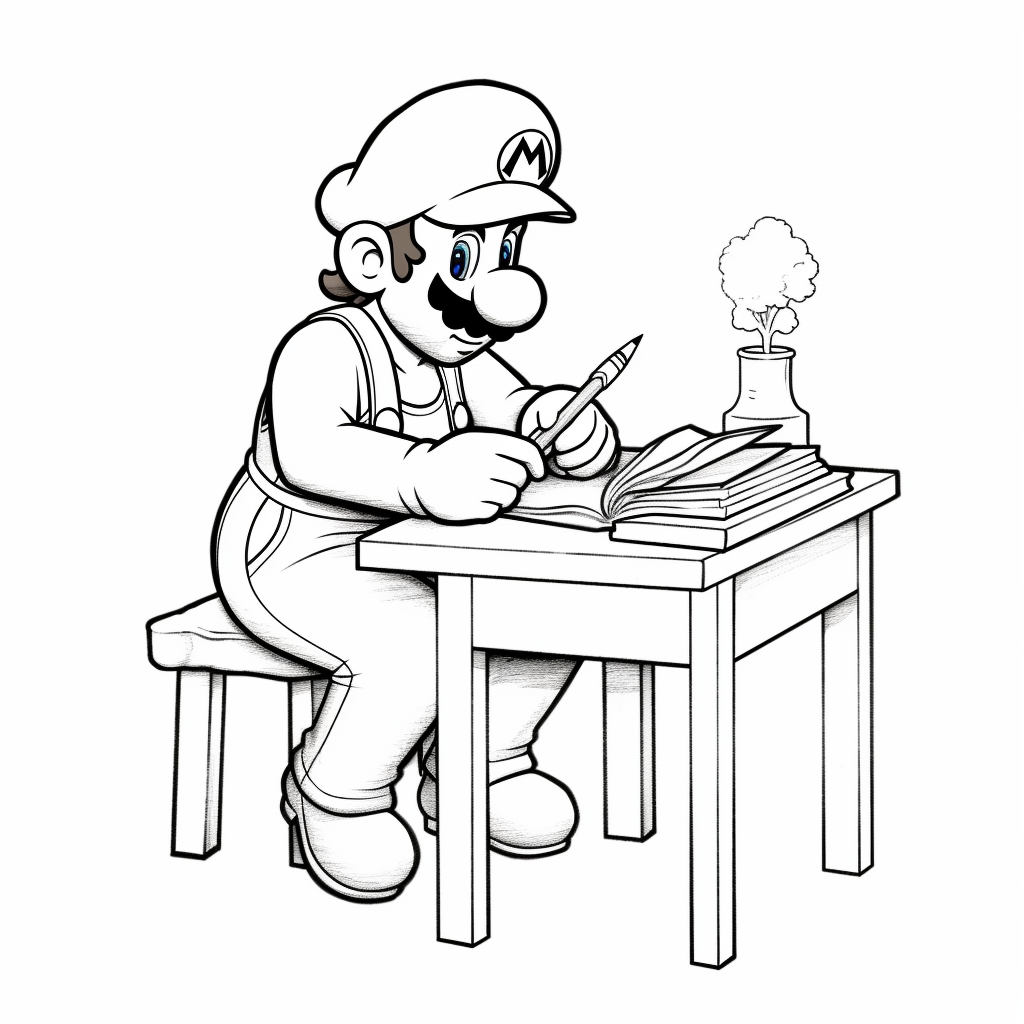 Awesome super mario bros coloring pages