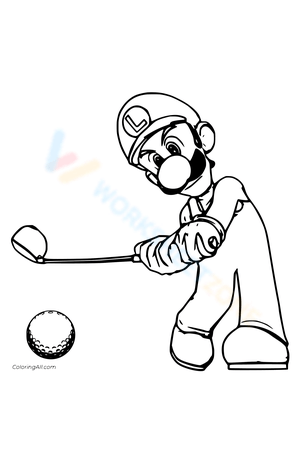 Free collection of luigi coloring pages for kids