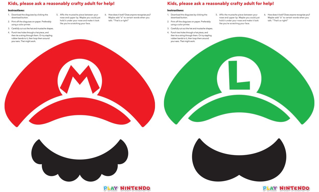 Mario and luigi instant disguise kit