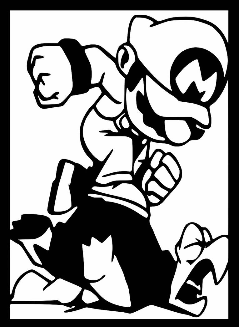 Mario stencil by longquang on